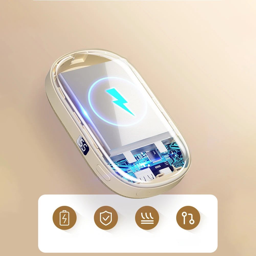 Mini Hand Warmer with Power Bank Function 6000/10000mAH Capacity USB Rechargeable Winter Heater for Outdoor Activities
Mini Hand Warmer with Power Bank Function 6000/10000mAH Capacity USB Rechargeable Winter Heater for Outdoor Activities