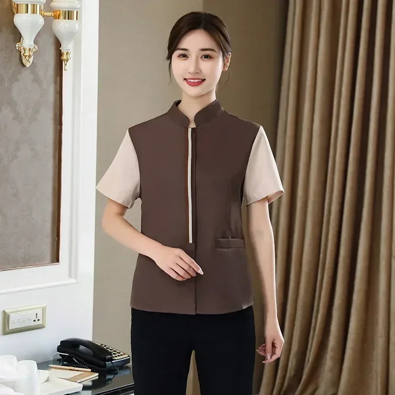 

Dishwasher Hotel Housekeeping Staff Restaurant Women's Shirt Work Costume Ladies Cleaning Top Pedicure Uniforms Waiter Clothes