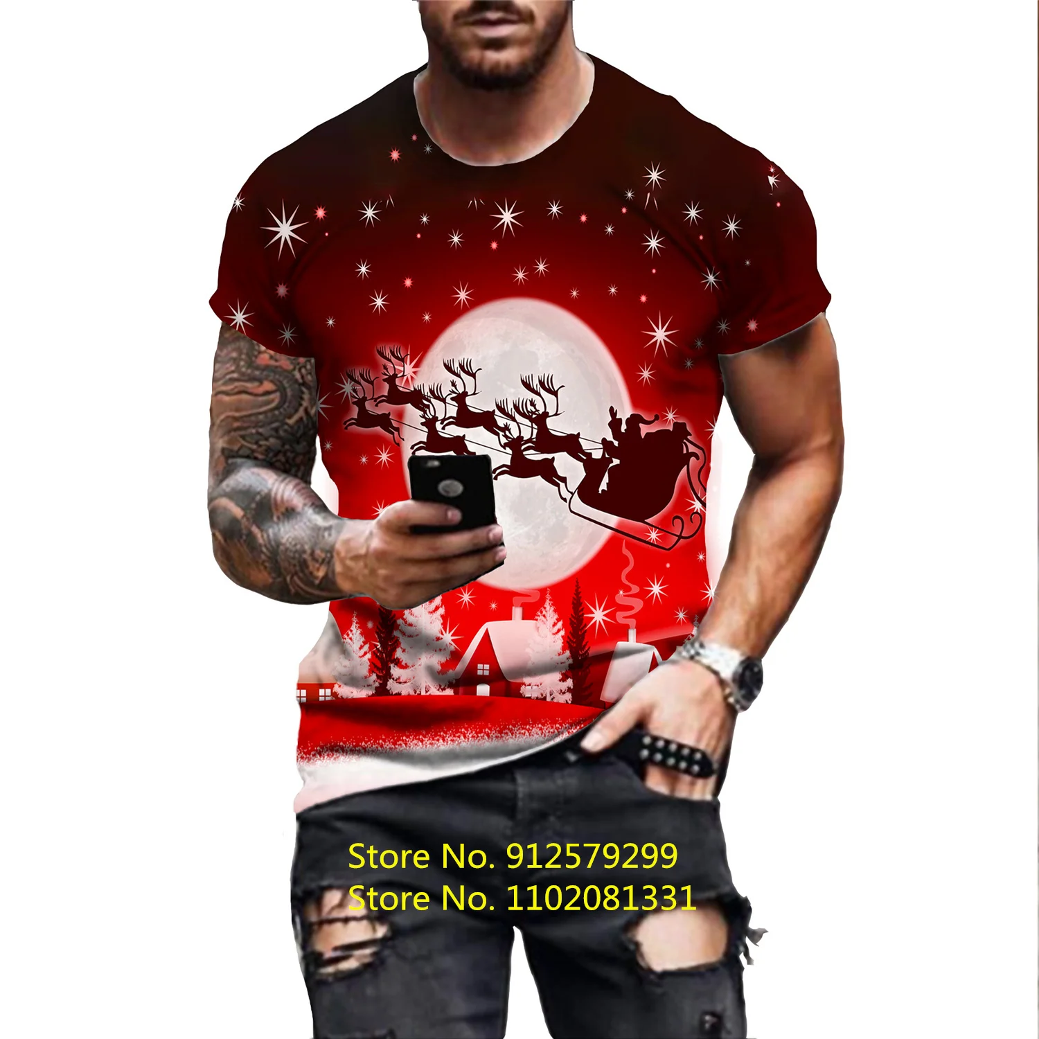 Novelty Fashion Santa Claus 3d Printed Funny T Shirt Christmas Creative Unisex Casual Fashion T-shirt Top
Novelty Fashion Santa Claus 3d Printed Funny T Shirt Christmas Creative Unisex Casual Fashion T-shirt Top