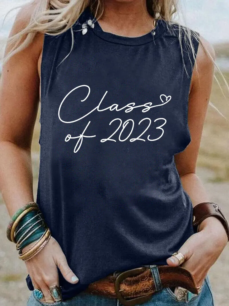Class of 2023 New Arrival New Year Sleeveless Tshirt Women Funny Summer Casual Sleeveless Top Tee New Year Gift
Class of 2023 New Arrival New Year Sleeveless Tshirt Women Funny Summer Casual Sleeveless Top Tee New Year Gift