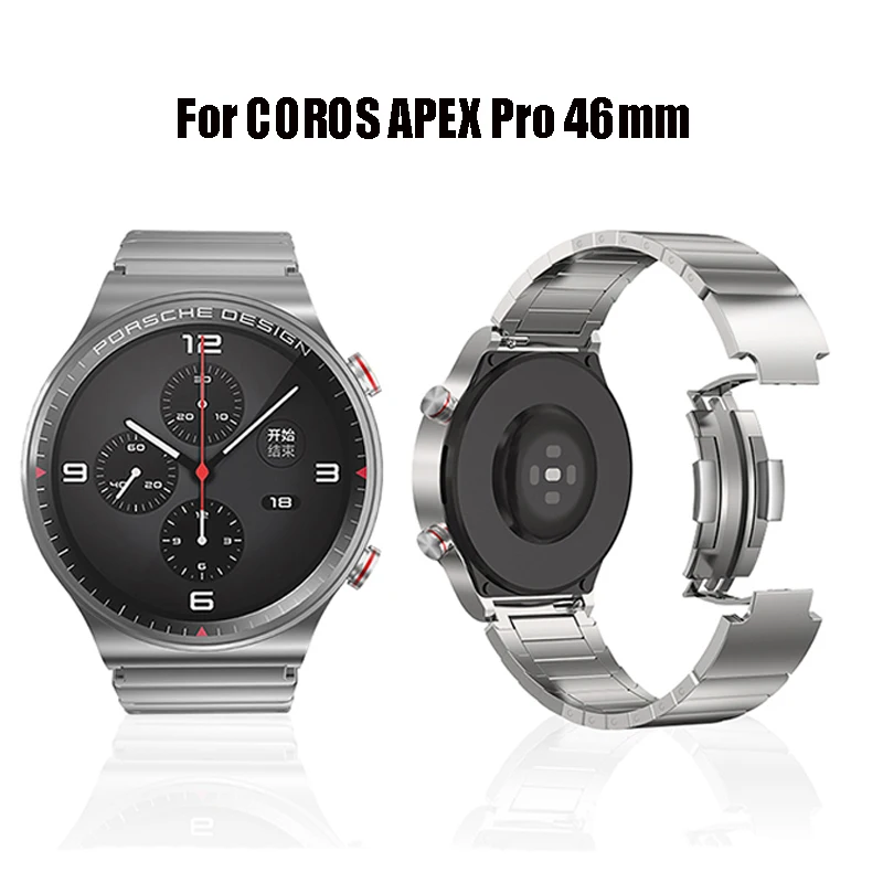 

Porsche Original Metal Band For COROS APEX Pro 46mm Strap Smartwatch Wristbands Correa 22mm Bracelet Accessories Belt Replacemen