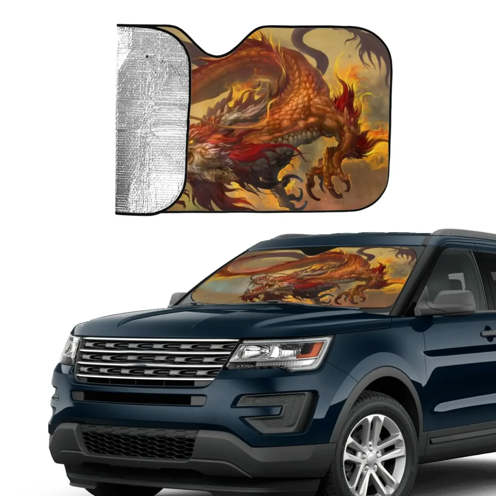 Custom Chinese Dragon Foldable Car Sun Shades Front Custom Printing Car Sunshade Accessories
Custom Chinese Dragon Foldable Car Sun Shades Front Custom Printing Car Sunshade Accessories