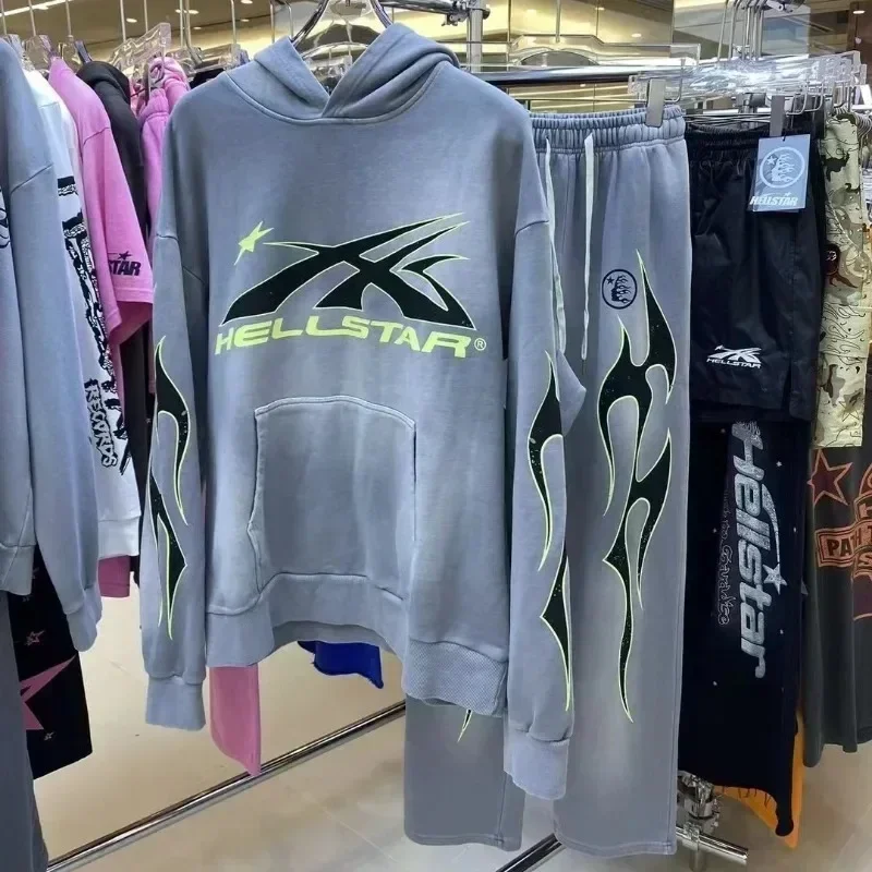 

2024ss HELLSTAR Studios Brainwashed Hoodie with Brain 1:1 Top Quality Washed Oversized Man Sweatshirts