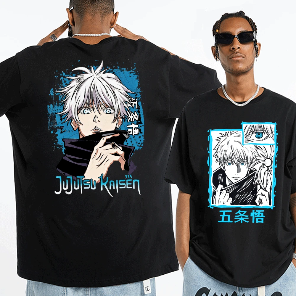 Anime Jujutsu Kaisen Satoru Gojo Graphic Print T-shirt Men's Women's Summer O-Neck Short Sleeve T Shirt Oversized Streetwear
Anime Jujutsu Kaisen Satoru Gojo Graphic Print T-shirt Men's Women's Summer O-Neck Short Sleeve T Shirt Oversized Streetwear