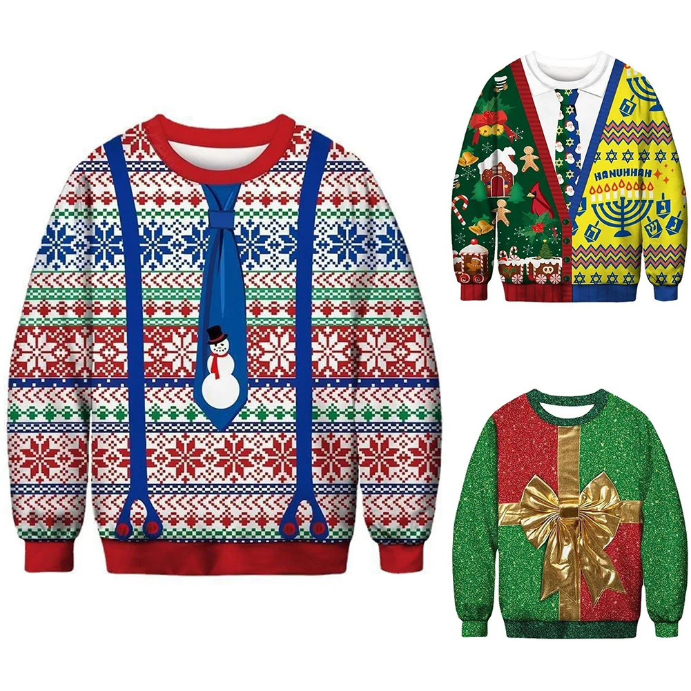 Men Women 3D Long Sleeve Christmas O Neck Tops Casual Baggy Sweatshirt Pullover Autumn Winter Warm Sweater Mens Clothing
Men Women 3D Long Sleeve Christmas O Neck Tops Casual Baggy Sweatshirt Pullover Autumn Winter Warm Sweater Mens Clothing