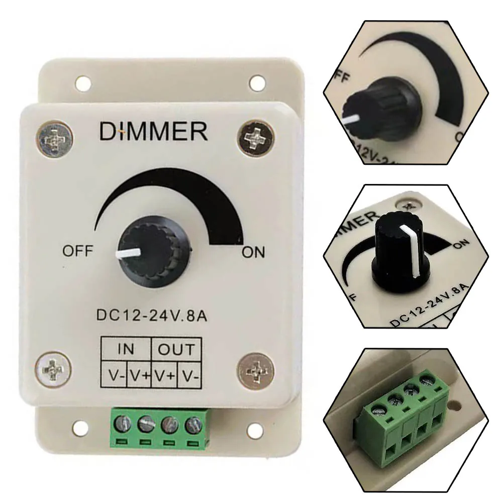 Manual Dimmer LED Dimmer For LED Stripes Lamps Lighting Parts Silver To Grey Stepless Controller 12V-24V Brightness
Manual Dimmer LED Dimmer For LED Stripes Lamps Lighting Parts Silver To Grey Stepless Controller 12V-24V Brightness