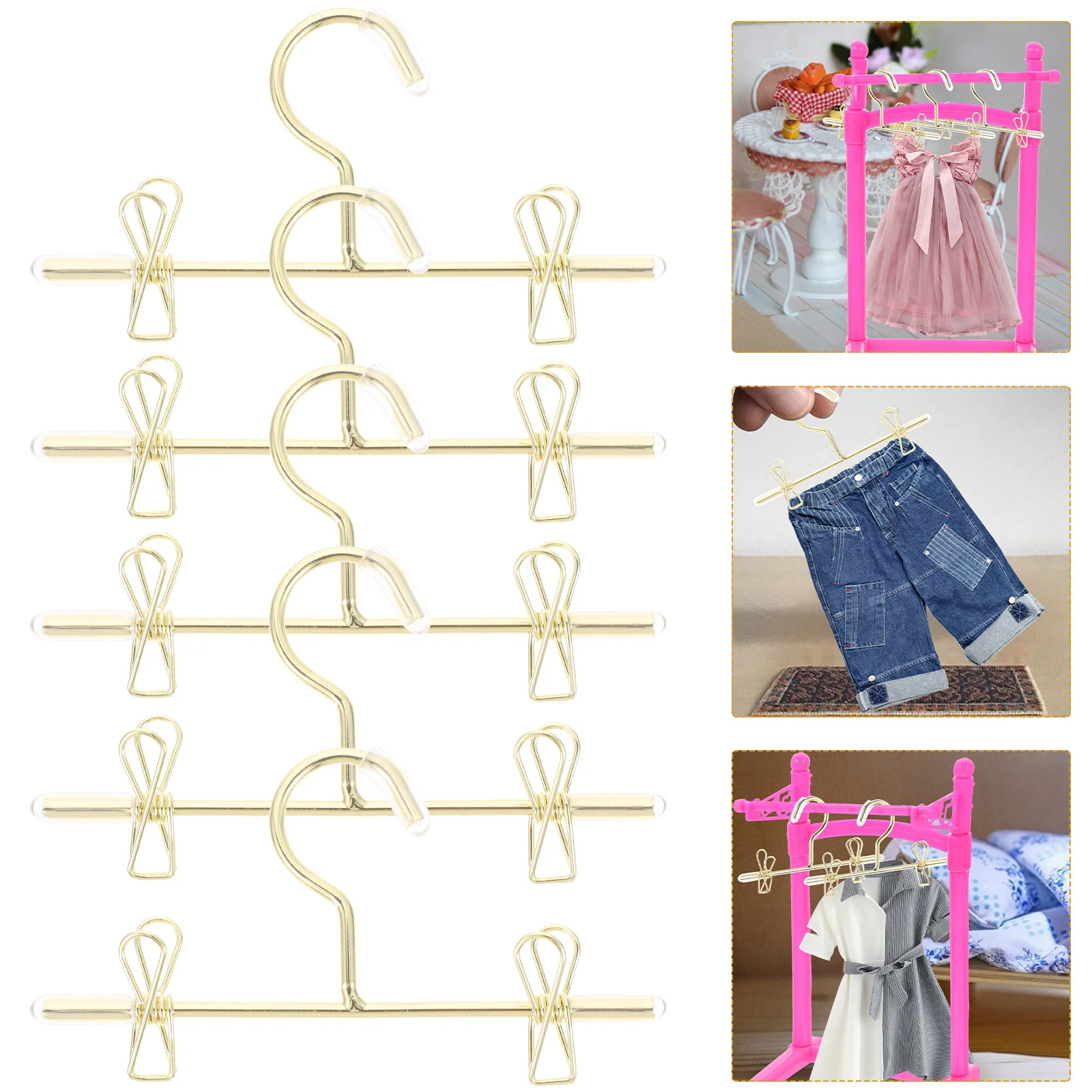 Dollhouse Miniture Hangers Metal Clothes Hangers Doll Wardrobe Clothes Toy Baby Clothes Pantyhose Clip Decor Accessories
Dollhouse Miniture Hangers Metal Clothes Hangers Doll Wardrobe Clothes Toy Baby Clothes Pantyhose Clip Decor Accessories