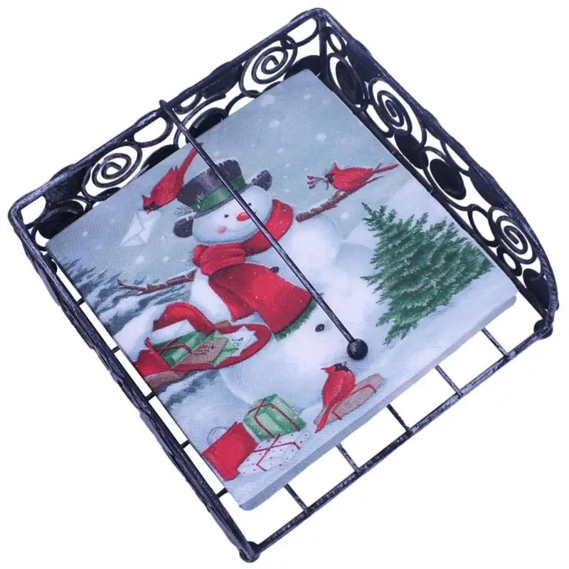 

Holiday Napkins Party Snowman Napkins 2-Ply 20 Pieces Lunch Dinner Decorative Napkins Hand Towels For Christmas Holiday Party