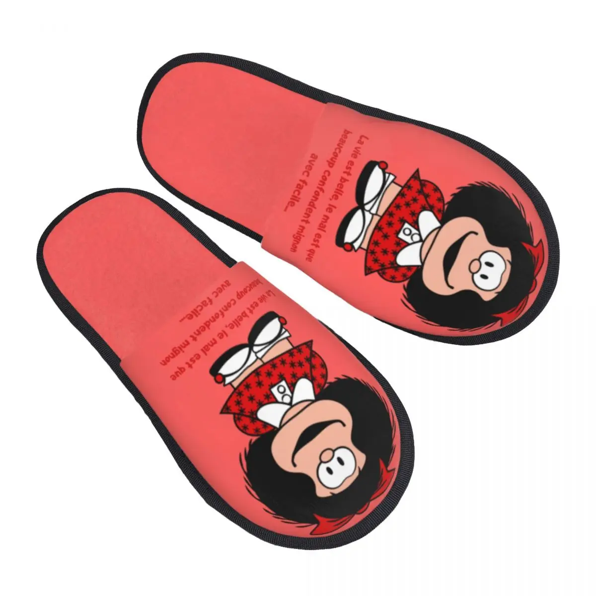 Kawaii Mafaldas Guest Slippers for Spa Women Custom Print Quino Argentina Cartoon House Slipper
Kawaii Mafaldas Guest Slippers for Spa Women Custom Print Quino Argentina Cartoon House Slipper