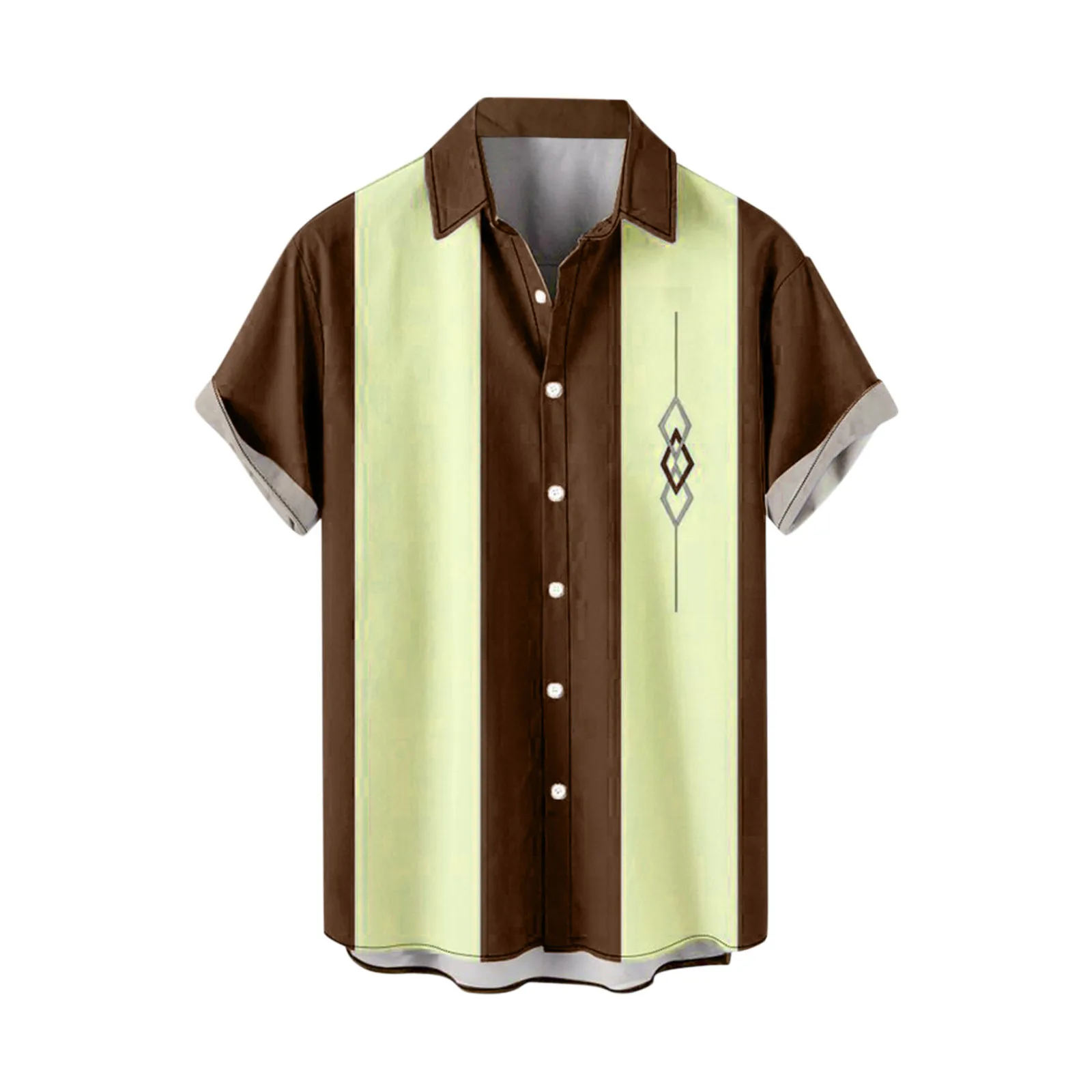 Men'S Casual Hawaiian Shirts Classic Retro Striped Print Short Sleeve Blouse Color Contrast Lapel Button Tops Leisure Streetwear
Men'S Casual Hawaiian Shirts Classic Retro Striped Print Short Sleeve Blouse Color Contrast Lapel Button Tops Leisure Streetwear