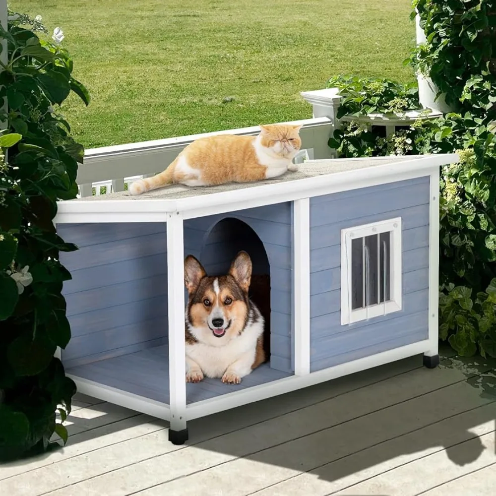 Medium outdoor kennel with durable and thick panels with balcony, light grey, sun protection kennel for medium sized dogs
Medium outdoor kennel with durable and thick panels with balcony, light grey, sun protection kennel for medium sized dogs