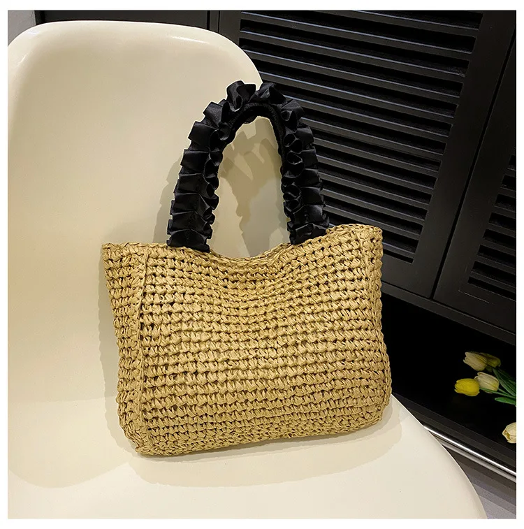 Ruched Handle Bohemian Straw Bag 17 S1a9dce7253be46a682c3ee84f68343870