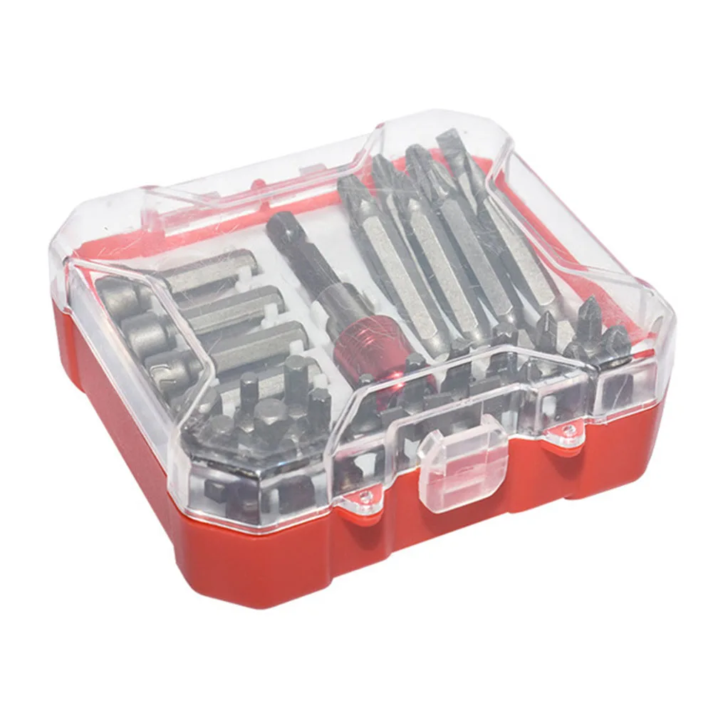 34Pcs Screwdriver Bit Extension Bit Holder Tamper Star Head With Box Hexagonal Cross Batch Head Electric Drill Wind Batch Tool
34Pcs Screwdriver Bit Extension Bit Holder Tamper Star Head With Box Hexagonal Cross Batch Head Electric Drill Wind Batch Tool