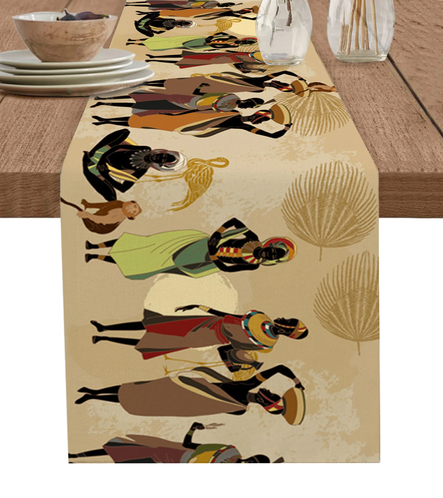 Ethnic Style African Women Table Runner Cotton Linen Wedding Table Decor Tablecloth Christmas Table Decor Table Cover
Ethnic Style African Women Table Runner Cotton Linen Wedding Table Decor Tablecloth Christmas Table Decor Table Cover
