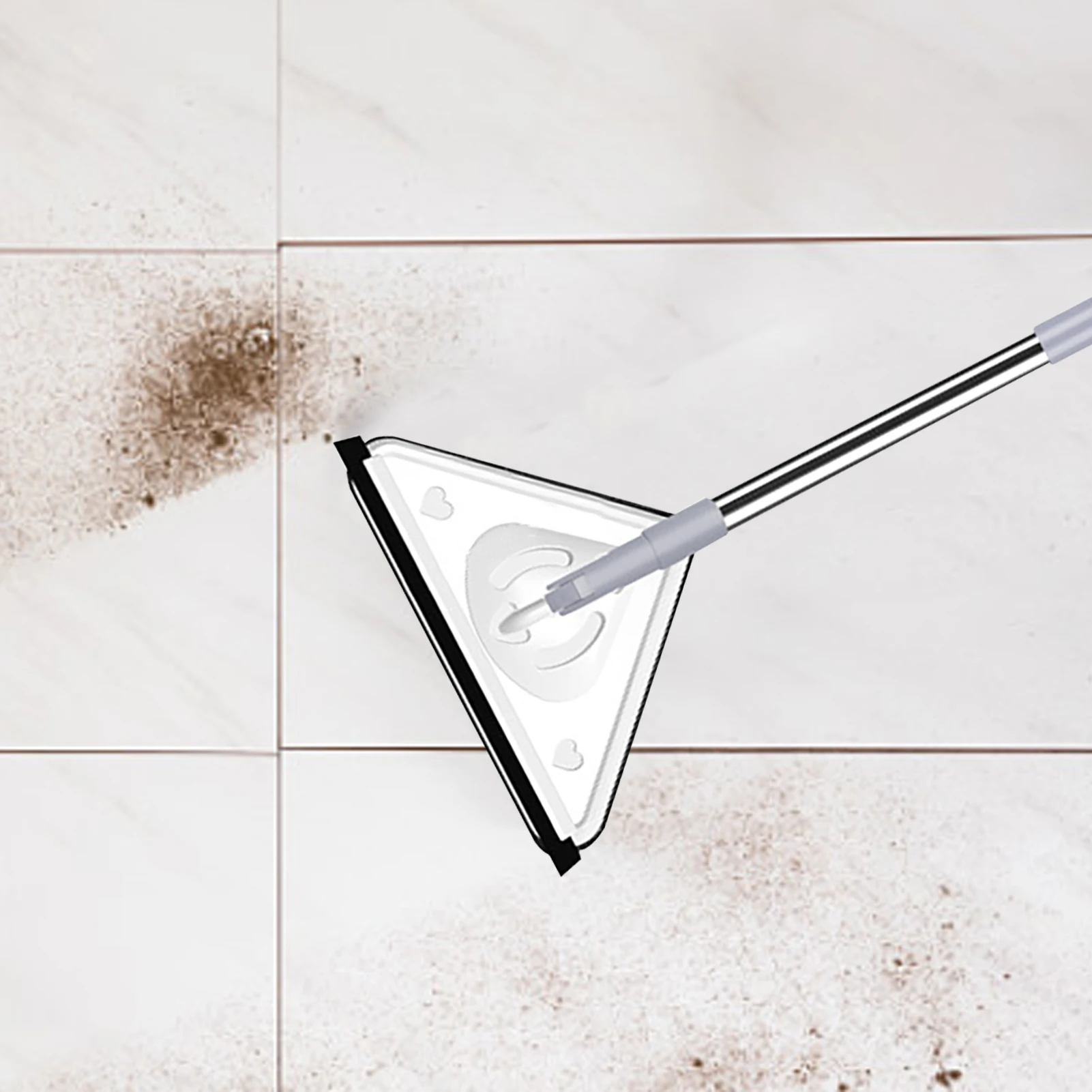 Generic Triangular Mop Mini Triangle Deep Cleaning Mop With Long Handle