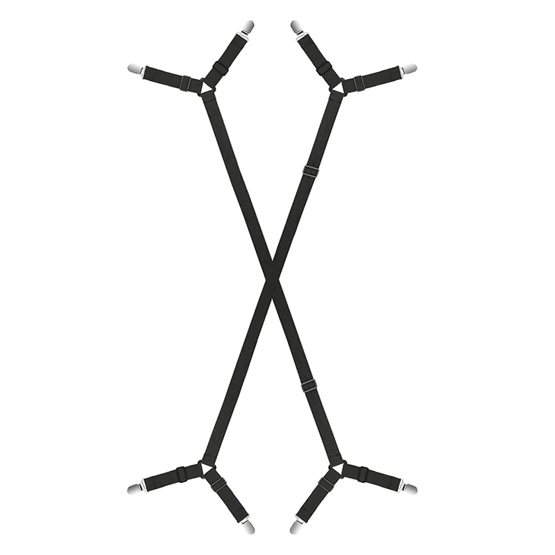 2Pcs Adjustable Elastic Suspenders Gripper Holder Straps Clip For Bed Sheets Mattress Covers Sofa Cushion (Black)
2Pcs Adjustable Elastic Suspenders Gripper Holder Straps Clip For Bed Sheets Mattress Covers Sofa Cushion (Black)