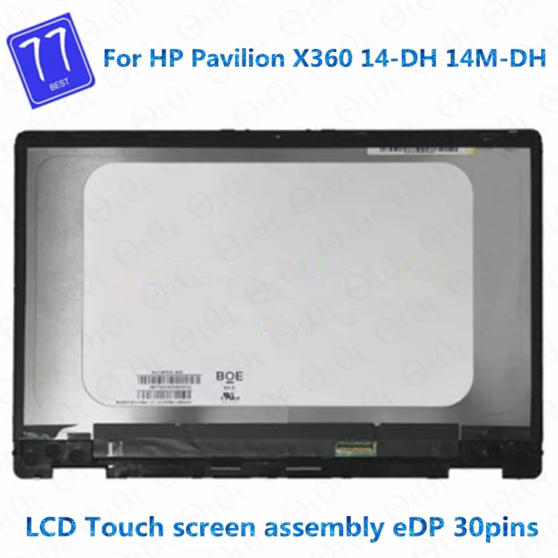 

14.0" LCD Touch Screen Digitizer Assembly for HP Pavilion x360 14-dh 14M-dh 14T-dh With Frame FHD Display Panel Replacement
