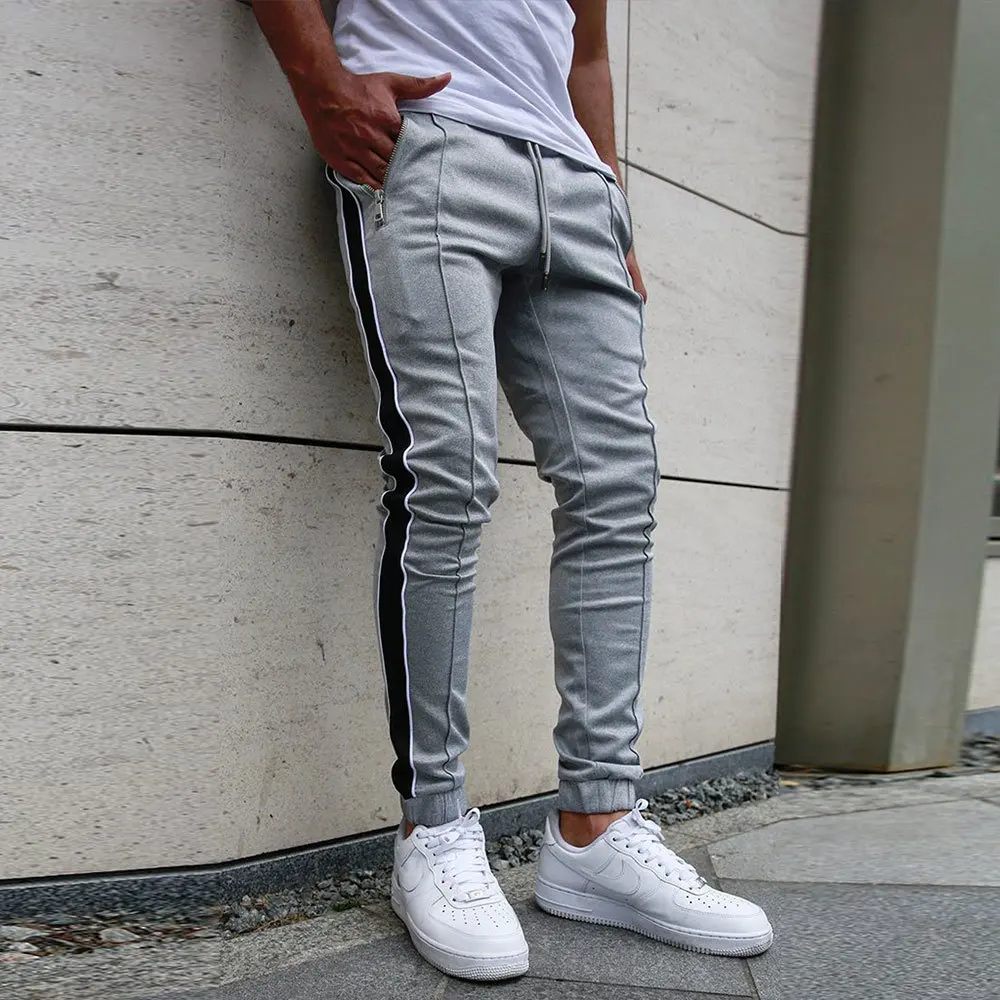 Autumn Mens Joggers Sweatpants Striped Casual Fitness Pants Men Outdoor Sportswear fashion Slim Trousers Male Track Pants Bottom
Autumn Mens Joggers Sweatpants Striped Casual Fitness Pants Men Outdoor Sportswear fashion Slim Trousers Male Track Pants Bottom