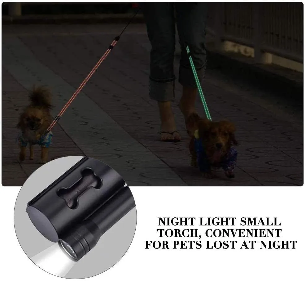 Retractable Pet Lead Leash 2 Dogs Double Rope Leashes with Flashlight Tangle Dual Doggie 360 Swivel No Tangle 3M Ropes: 3 - 5 Days Free Delivery Only UK Retractable Pet Lead Leash 2 Dogs Double Rope Leashes with Flashlight Tangle Dual Doggie 360 Swivel No Tangle 3M Ropes: 3 - 5 Days Free Delivery Only UK