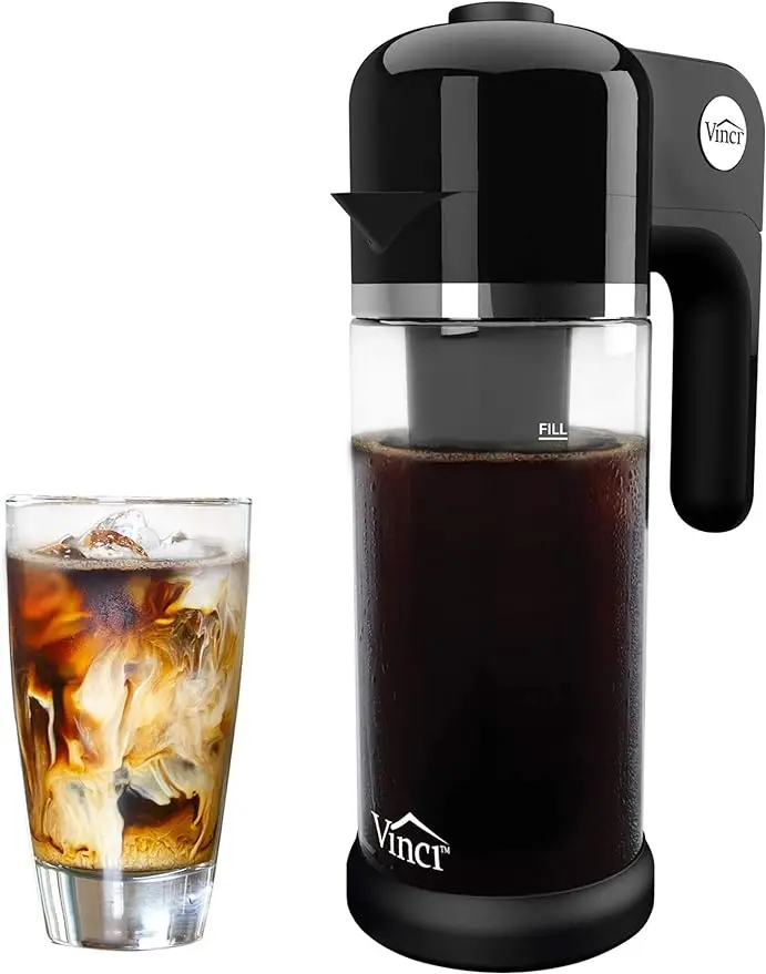 Express Cold Brew Patented Electric Coffee Cold Brew Maker in 5 Minutes, 4 Brew Strength Settings & Cleaning Cycle, Easy to Use
Express Cold Brew Patented Electric Coffee Cold Brew Maker in 5 Minutes, 4 Brew Strength Settings & Cleaning Cycle, Easy to Use