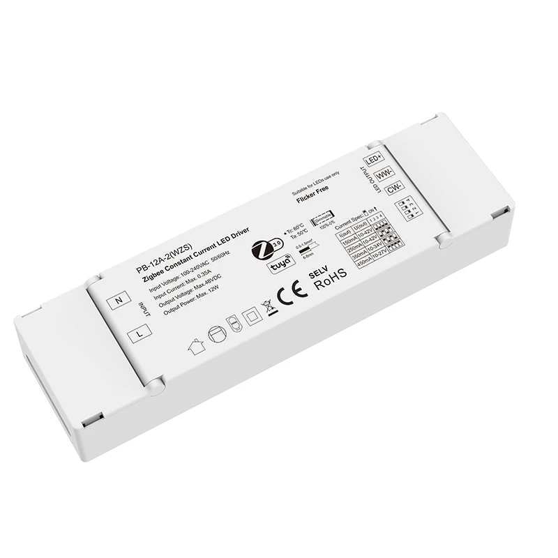 Skydance Constant Current Tuya APP Cloud Zigbee 3.0 CCT LED Driver 10V-42V DC 2CH 150-450mA 12W Dimmable WW/CW LED Light power
Skydance Constant Current Tuya APP Cloud Zigbee 3.0 CCT LED Driver 10V-42V DC 2CH 150-450mA 12W Dimmable WW/CW LED Light power