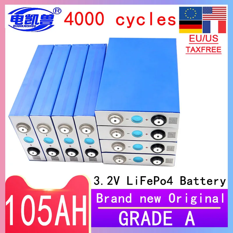 A-level new 3.2V 100Ah 105AH 12V 24V 48V LiFePO4 lithium iron phosphate battery DIY electric vehicle charging battery pack
A-level new 3.2V 100Ah 105AH 12V 24V 48V LiFePO4 lithium iron phosphate battery DIY electric vehicle charging battery pack
