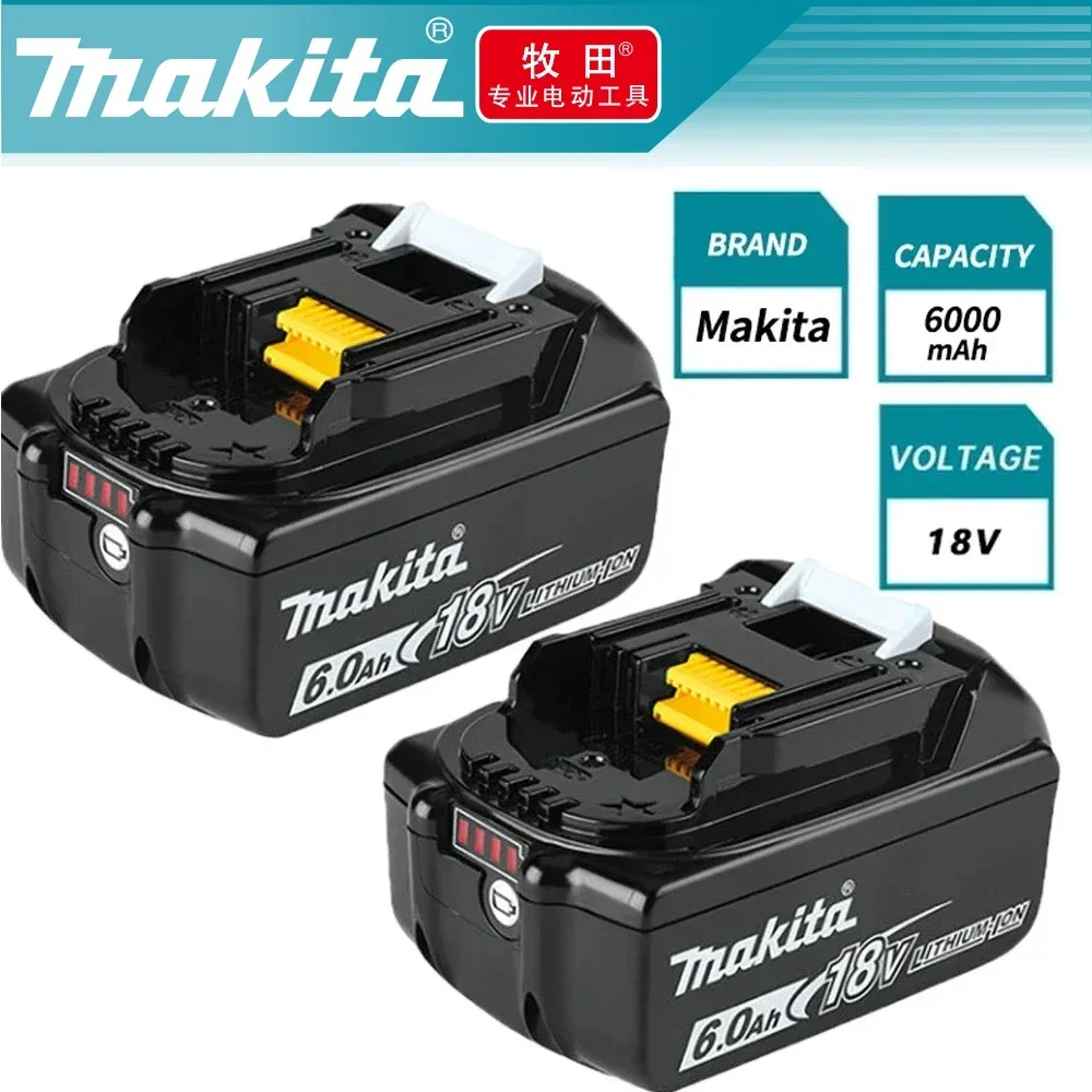 

100% Original Makita Rechargeable Power Tool Battery, Replaceable LED Lithium-ion, 6.0 Ah 18V LXT BL1860B BL1860BL1850 BL1830