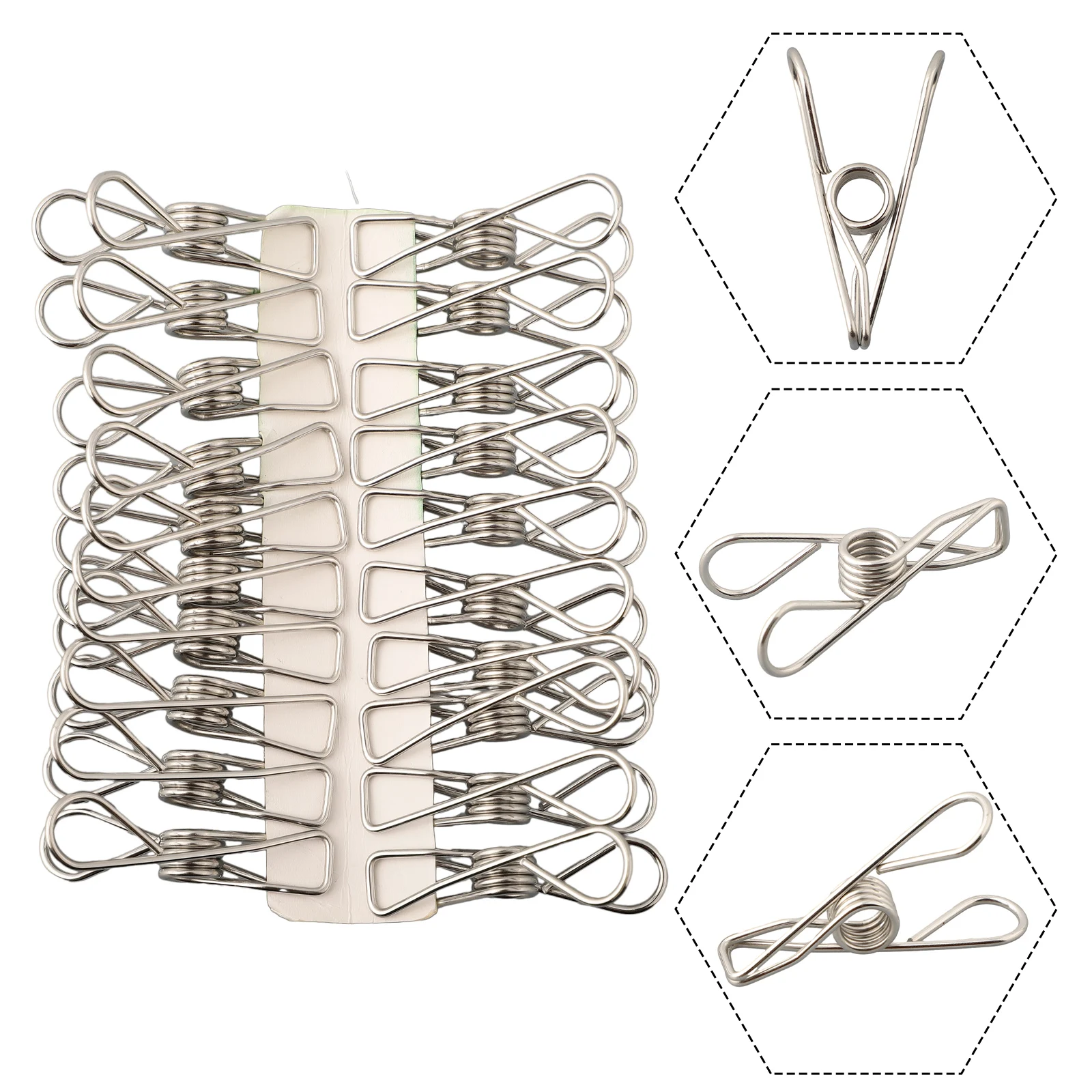 20pcs Stainless Steel Clips Clothes Photo Paper Peg Pin Hook Clothespin Home Decoration Set Household Storage Kitchen Organizer
20pcs Stainless Steel Clips Clothes Photo Paper Peg Pin Hook Clothespin Home Decoration Set Household Storage Kitchen Organizer