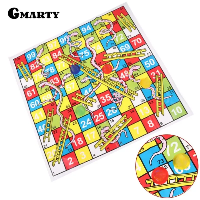 1Set Snake Ladder Educational Kids Children Toys Interesting Board Game Set Portable Flying Chess Board Family Board Game
1Set Snake Ladder Educational Kids Children Toys Interesting Board Game Set Portable Flying Chess Board Family Board Game