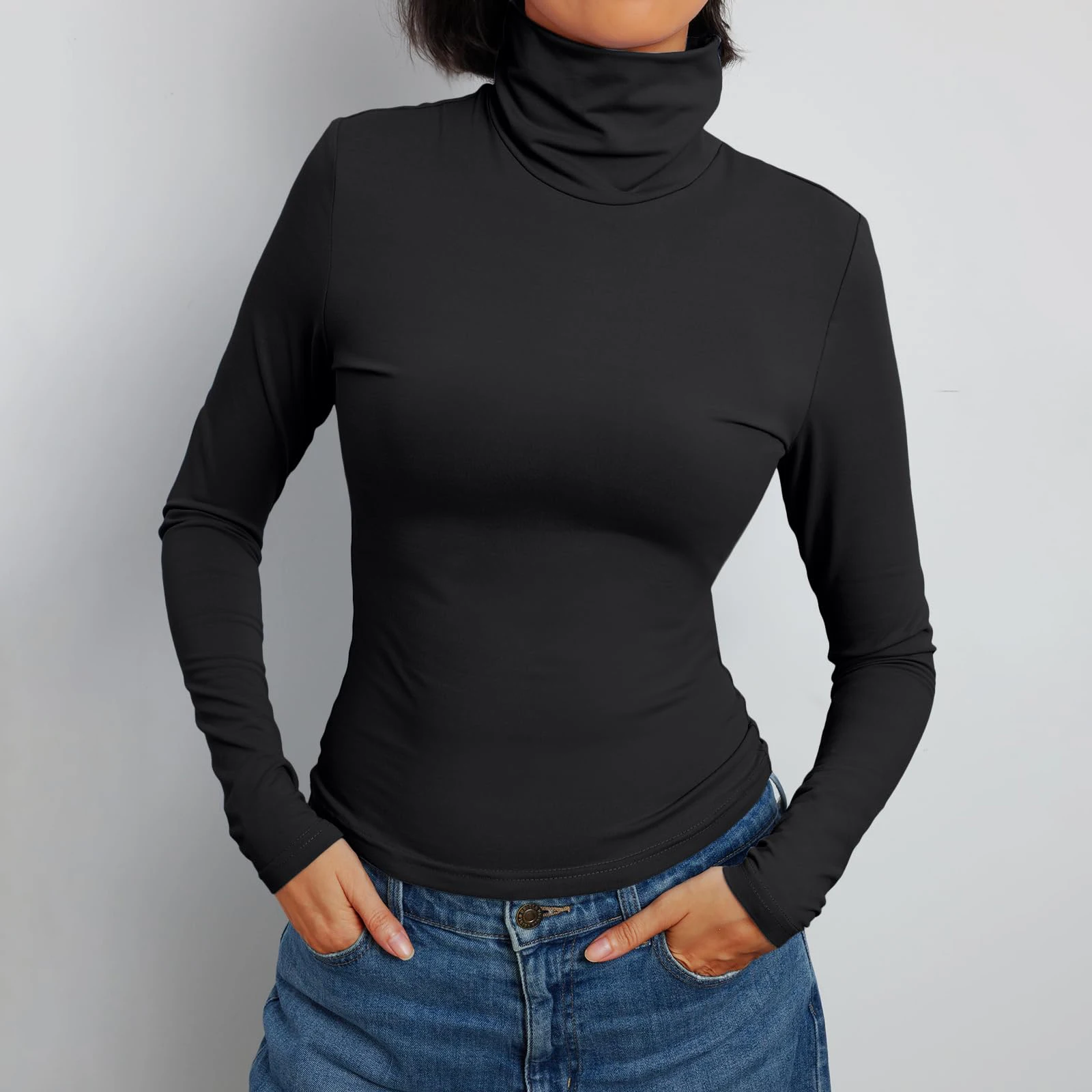 Fashion Women's T-shirt Long Sleeve Turtleneck Solid Slim Fit Ladies Tube Top Fall Tops Streetwear Casual Outfits
Fashion Women's T-shirt Long Sleeve Turtleneck Solid Slim Fit Ladies Tube Top Fall Tops Streetwear Casual Outfits