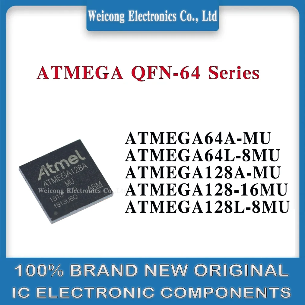 ATMEGA64A-MU ATMEGA64L-8MU ATMEGA128A-MU ATMEGA128-16MU ATMEGA128L-8MU ATMEGA64 ATMEGA128 ATMEGA IC MCU Chip QFN-64
ATMEGA64A-MU ATMEGA64L-8MU ATMEGA128A-MU ATMEGA128-16MU ATMEGA128L-8MU ATMEGA64 ATMEGA128 ATMEGA IC MCU Chip QFN-64