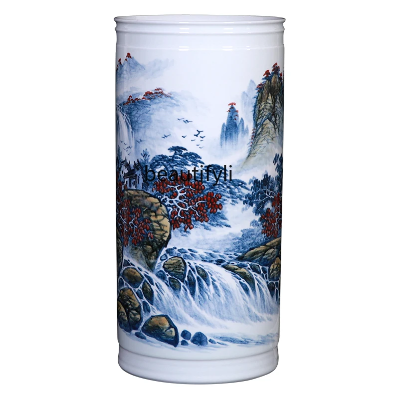 Jingdezhen Floor Vase Ceramic Painting and Calligraphy Cylinder Scroll Cylinder Calligraphy and Painting Bucket Quiver Ornaments
Jingdezhen Floor Vase Ceramic Painting and Calligraphy Cylinder Scroll Cylinder Calligraphy and Painting Bucket Quiver Ornaments