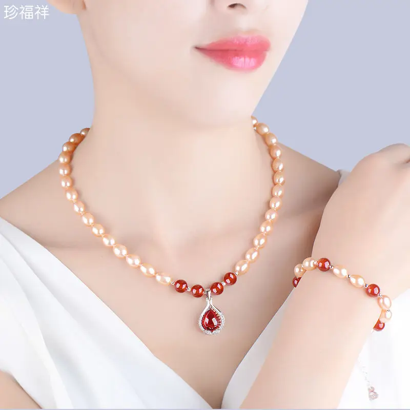Pearl Necklace Women Natural Pink Light Freshwater Sterling Silver Pendant Young Fashion Girlfriend Gift High-grade Jewelry
Pearl Necklace Women Natural Pink Light Freshwater Sterling Silver Pendant Young Fashion Girlfriend Gift High-grade Jewelry