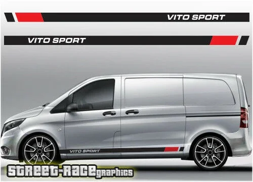 

For x2 Mercedes Vito racing stripes 012 decals vinyl graphics sport van