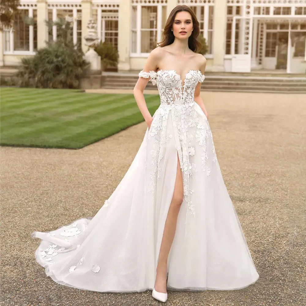 2024 New Exquisite White A-Line Wedding Dresses Backless Strapless Long Bridal Gowns Appliques Lace Sleeveless Vestidos De Novia
2024 New Exquisite White A-Line Wedding Dresses Backless Strapless Long Bridal Gowns Appliques Lace Sleeveless Vestidos De Novia