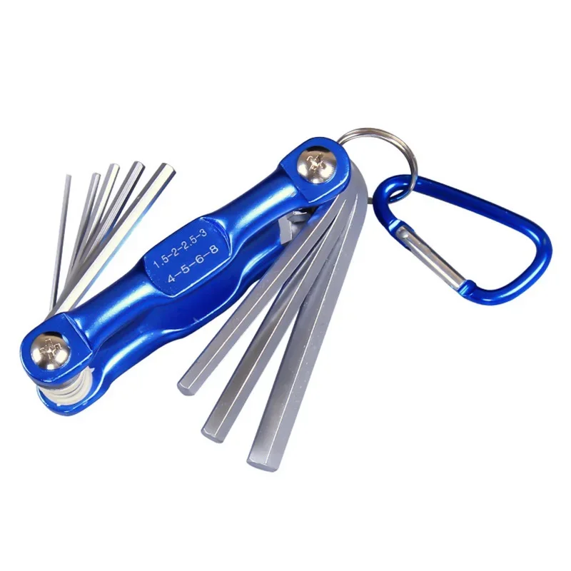 

Folding Hex Wrench Metal Metric Allen Wrench Set Hexagonal Screwdriver Hex Key Wrenches Allen Keys Hand Tool Portable Set With