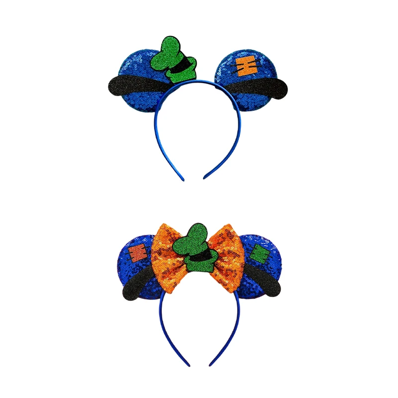 

The Goofy Troop Hair Accessories Kids Sequins Ears Hairband Baby Disney Anime Hair Bands Women Cute Dog Pluto Headwear For Gifts