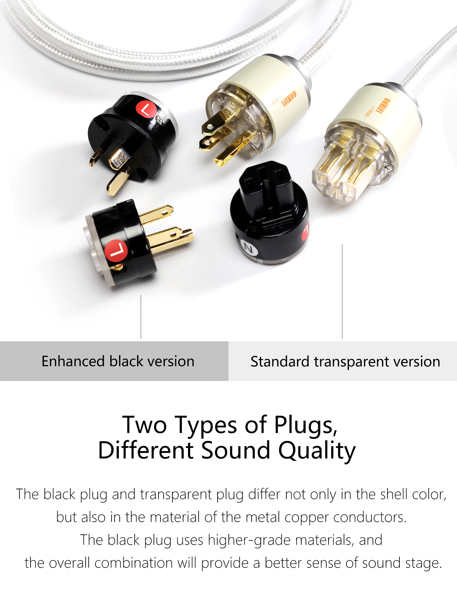 DD ddHiFi PC150 Audiophile Power Cord DIY Kit, Retro Color Scheme and Retro-Style Tuning, Standard Only DD ddHiFi PC150 Audiophile Power Cord DIY Kit, Retro Color Scheme and Retro-Style Tuning, Standard Only