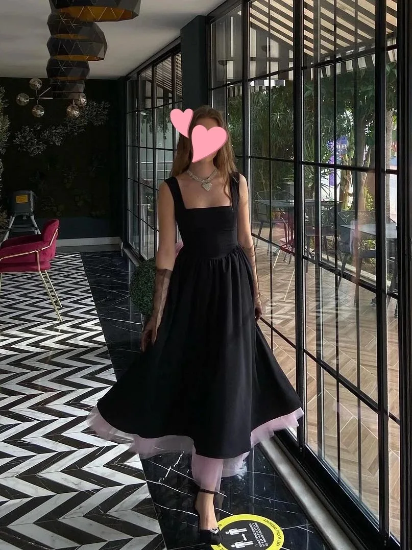 Scoggins Dress Elegant Vintage Sweet Pink Black Bow Square Collar A-Line Customize Formal Occasion Prom Dress Evening Party Gown
Scoggins Dress Elegant Vintage Sweet Pink Black Bow Square Collar A-Line Customize Formal Occasion Prom Dress Evening Party Gown