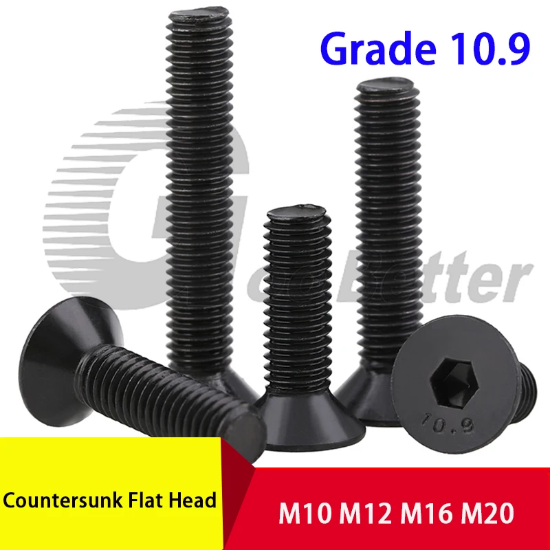 M10 M12 M16 M20 винты с потайной головкой и шестигранным углублением, класс 10,9, стандартная длина 16-100 мм
M10 M12 M16 M20 винты с потайной головкой и шестигранным углублением, класс 10,9, стандартная длина 16-100 мм