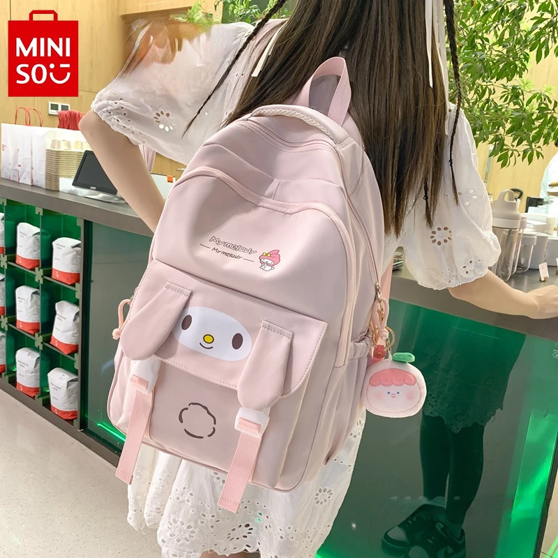 

Miniso Sanrio Новый женский рюкзак модный высококачественный рюкзак для девушек мультяшный маленький свежий большой вместительный студенческий рюкзак