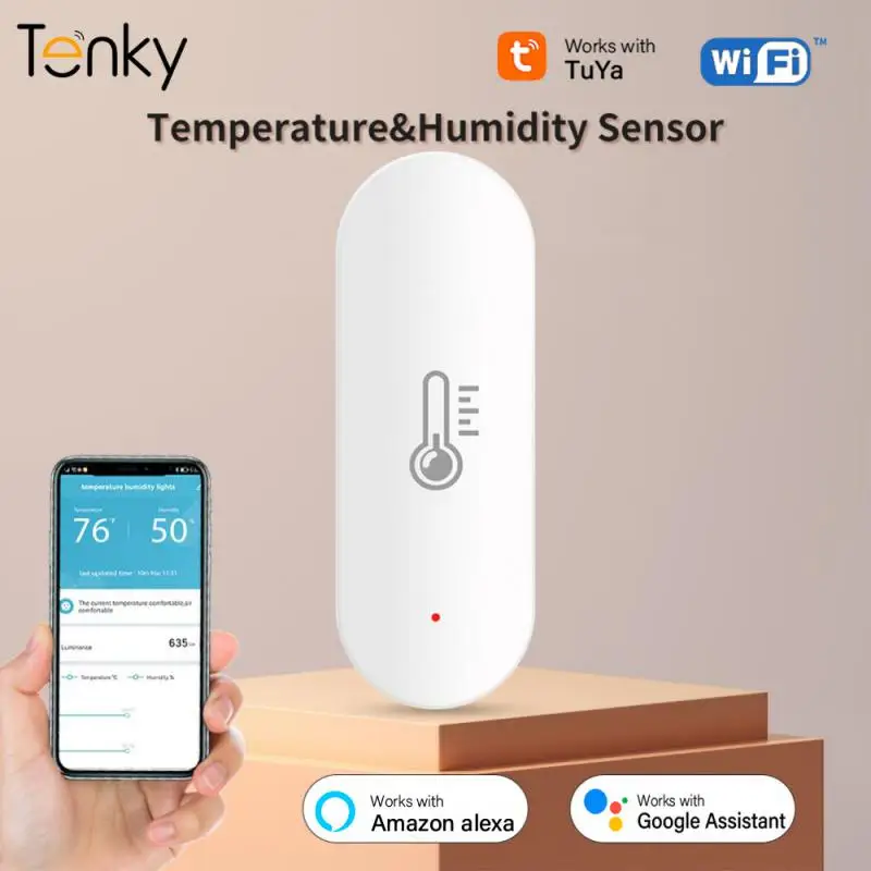Tenky Tuya Wifi Smart Temperature And Humidity Sensor ℃/℉ Switch Indoor T&H Meter Sensor Work With Alexa/Google Assistant
Tenky Tuya Wifi Smart Temperature And Humidity Sensor ℃/℉ Switch Indoor T&H Meter Sensor Work With Alexa/Google Assistant