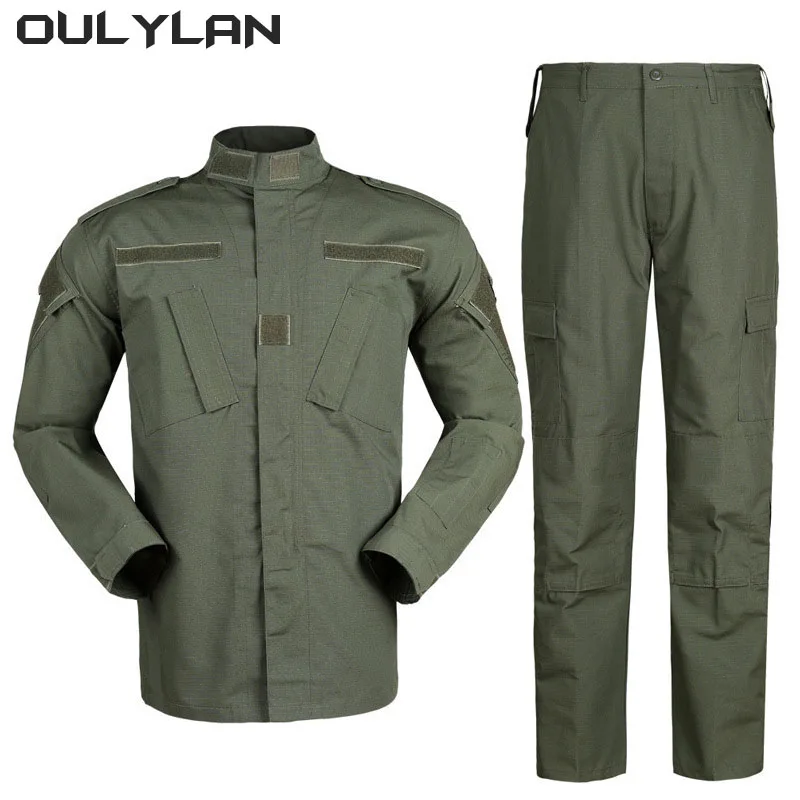 

Oulylan Combat Uniform Camo Tactical Suit Men Army Special Forces Coat Pant Fishing Camouflage Militar Hunting Clothes