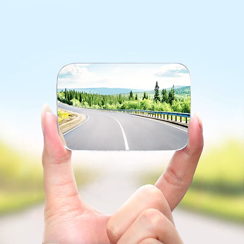 

Car Rear View Mirror HD Convex Wide Angle 360° Rotation Squre Blind Spot Mirror Anti-drop Embeded Vehicle Side Mirror