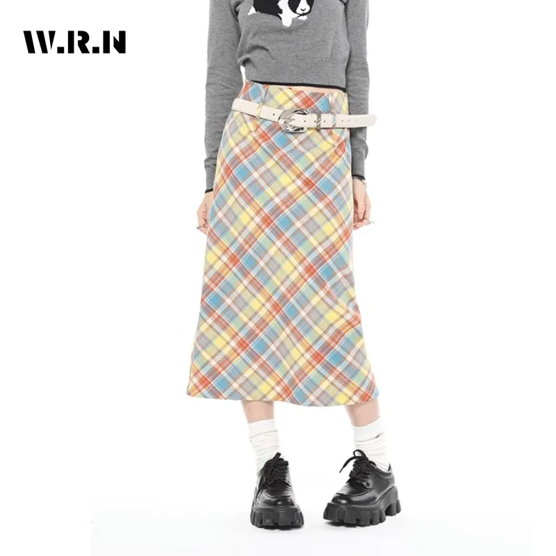 2023 Summer High Street Plaid Rainbow Print Mid Long Skirts Women Casual High Waist Street Y2K Young Style A-Line Skirt
2023 Summer High Street Plaid Rainbow Print Mid Long Skirts Women Casual High Waist Street Y2K Young Style A-Line Skirt