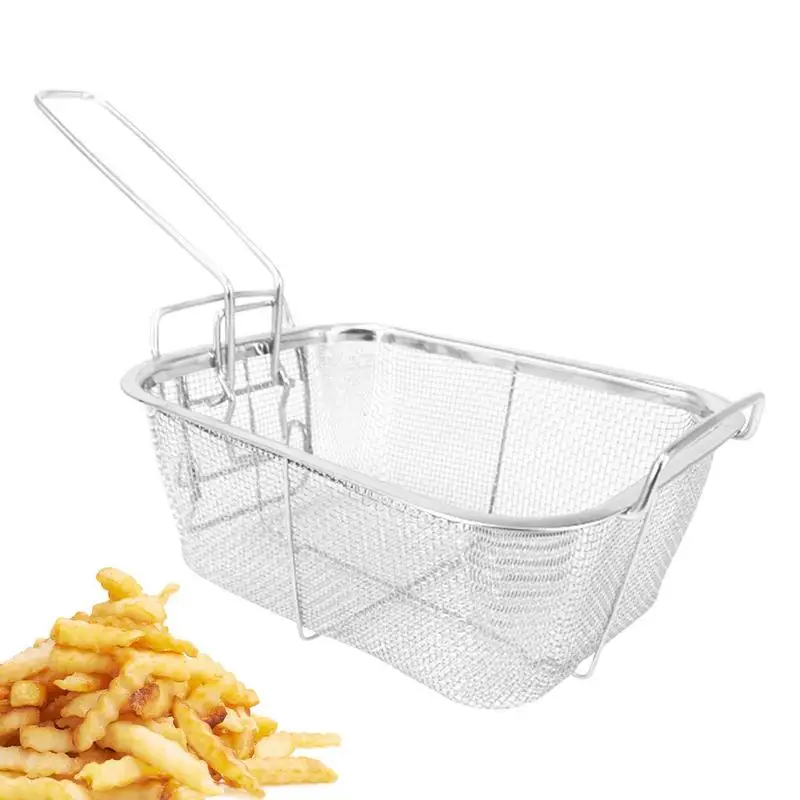 1pcs French Fries Basket Stainless Steel Chips Frying Basket Strainer Fryer Cooking Chef Basket Colander Tool Kitchen Gadgets
1pcs French Fries Basket Stainless Steel Chips Frying Basket Strainer Fryer Cooking Chef Basket Colander Tool Kitchen Gadgets