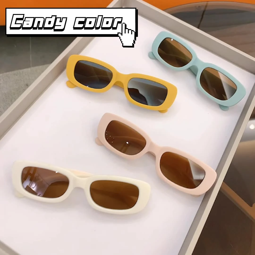 

Children's Personality Square Frame New Trend Sunglasses Men's And Women's Fashion Catwalk Small Frame Glasses Baby Styling Ink