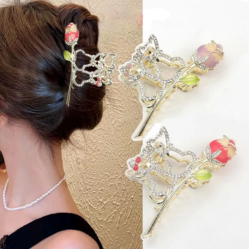 Tulip Flower Hairpin Girl Grab Clip Rhinestone Cats Hair Claw Premium Elegant Large Shark Clip Headdress Hair Accessories Gifts
Tulip Flower Hairpin Girl Grab Clip Rhinestone Cats Hair Claw Premium Elegant Large Shark Clip Headdress Hair Accessories Gifts
