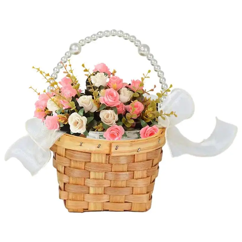 Flower Girl Baskets For Weddings Portable Flower Baskets For Flower Girls Flowers Girl Scatter Basket Hand-Woven Baskets
Flower Girl Baskets For Weddings Portable Flower Baskets For Flower Girls Flowers Girl Scatter Basket Hand-Woven Baskets