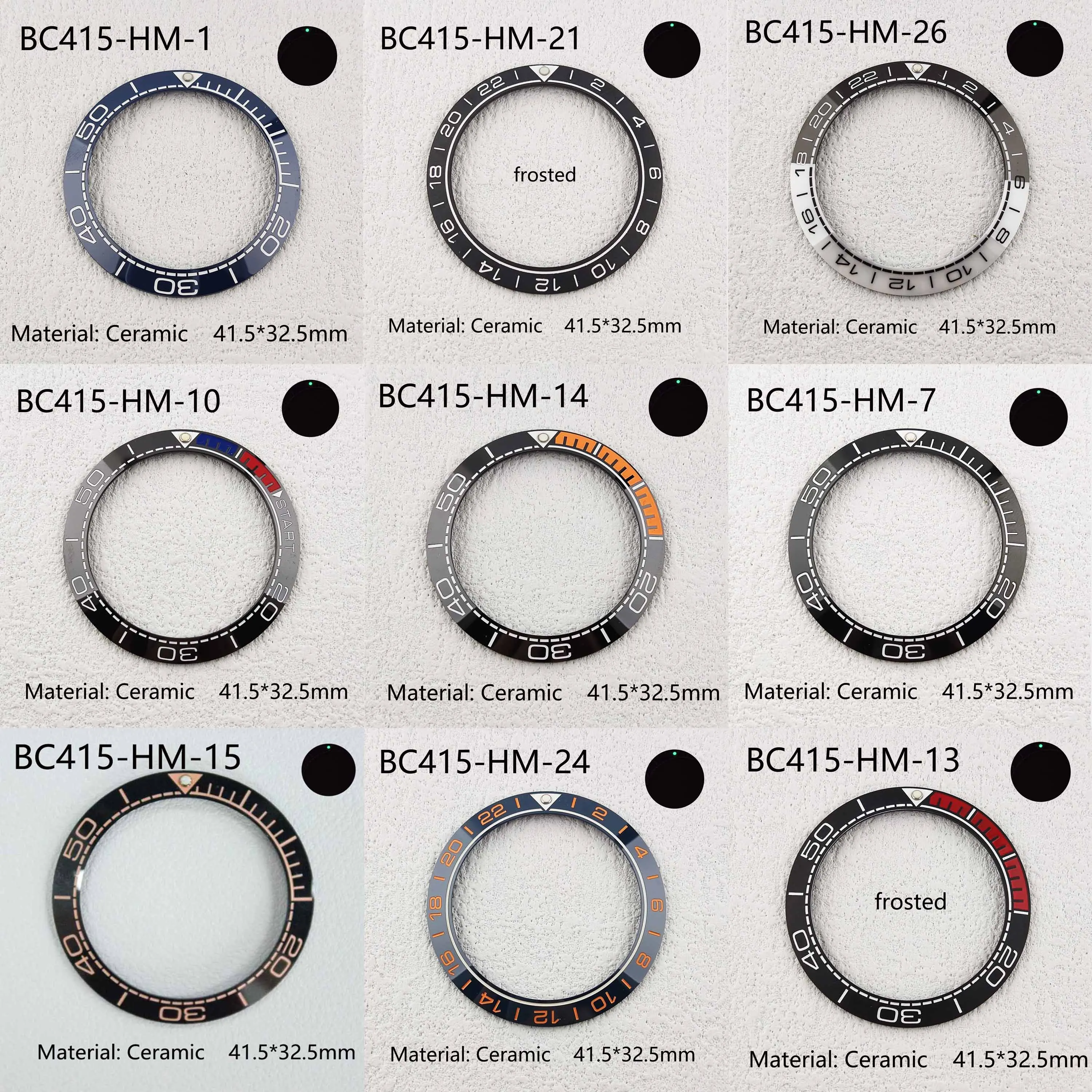 41.5mm ceramic watch ring diving watch ring insert is suitable for replacing Da Haima mechanical watch ring accessories
41.5mm ceramic watch ring diving watch ring insert is suitable for replacing Da Haima mechanical watch ring accessories